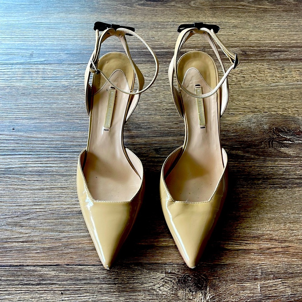 NICHLOAS KIRKWOOD kitten heel patent sling back